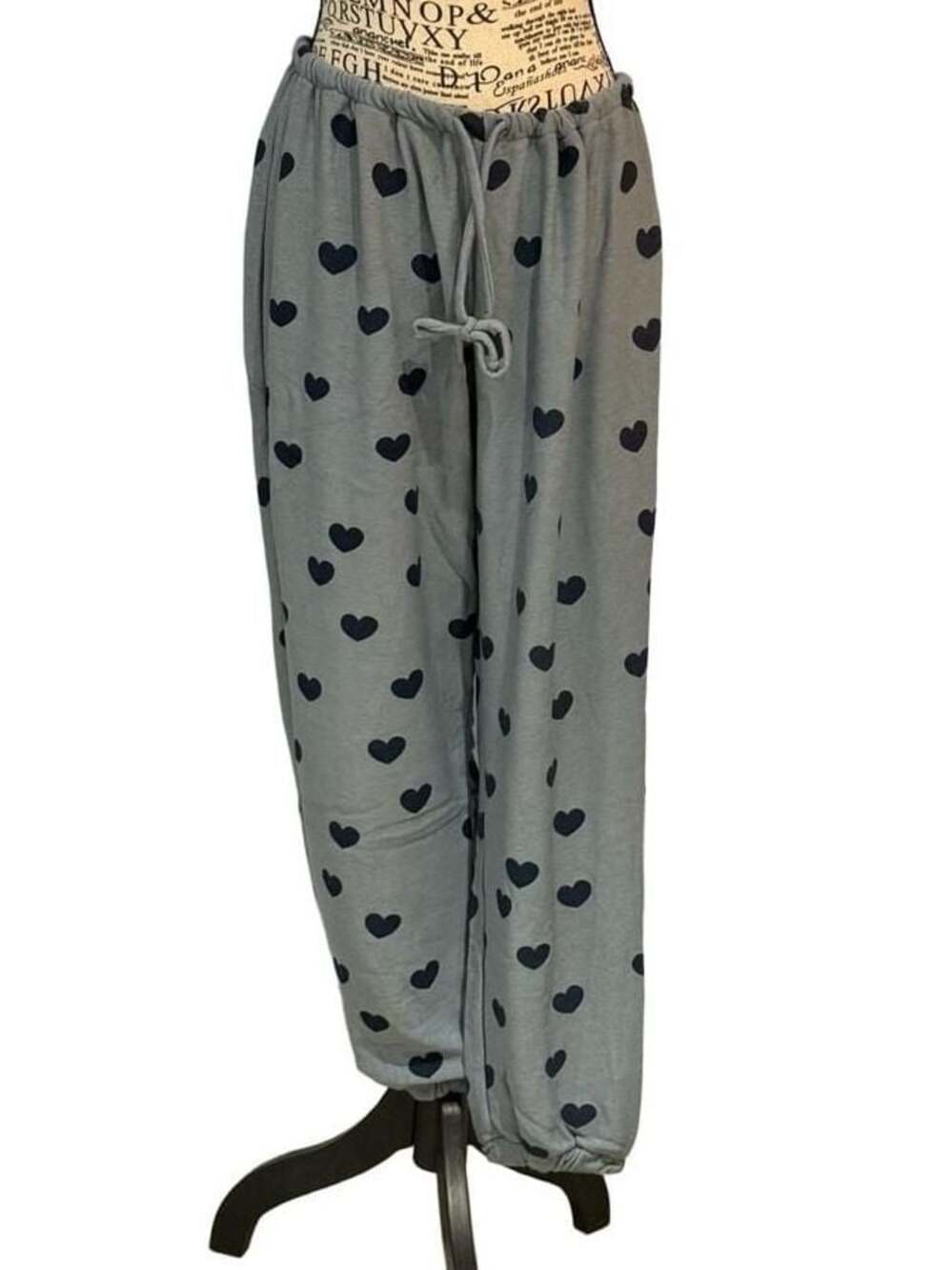 Chaser Heart Print Jogger Sweatpants Women’s XL Gray NWT